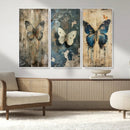 Butterfly Wall Art Trio | Vintage Butterfly Canvas Print | by MyGreatCanvas | Canvas Wall Art Prints | Photo Prints & Wall Decor