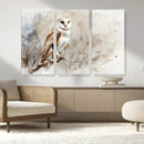 Barn Owl Wall Art | Watercolor Canvas Print | Perfect for
