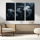 Jellyfish Wall Art Canvas Print, Elegant Wall Decor