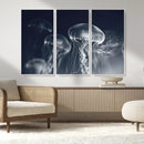Jellyfish Wall Art Canvas Print, Modern Abstract Jellyfish