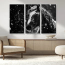 Winter Horse Wall Art | Black and White Horse Print | Ready by MyGreatCanvas | Canvas Wall Art Prints | Photo Prints & Wall Decor