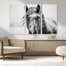 Western Wall Art | Black and White Winter Horse Wall Art | by MyGreatCanvas | Canvas Wall Art Prints | Photo Prints & Wall Decor