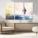 Watercolor Jesus Walking on Water Canvas Print, Christian by MyGreatCanvas | Canvas Wall Art Prints | Photo Prints & Wall Decor