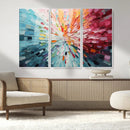 Radiant Bloom Abstract Floral Wall Art Canvas Print -