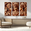 Indian Woman Statue Wall Art Canvas Print