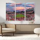 Carter-Finley Stadium Art Sunset Game Triple Canvas Wall Art