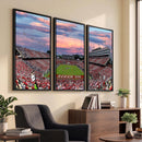 Carter-Finley Stadium Art Sunset Game Triple Canvas Wall Art