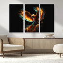 Fiery Phoenix Canvas Print | Ready to Hang Wall Art | Bold