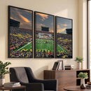 University of Michigan Wolverines Print Canvas, Football