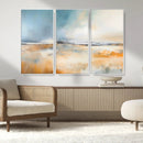 Abstract Landscape Wall Art Canvas Print - Warm Tones of