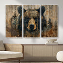 Abstract 399 Bear Wall Art | Rustic Cabin Wall Decor with by MyGreatCanvas | Canvas Wall Art Prints | Photo Prints & Wall Decor
