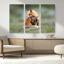 Heartwarming Fox and Baby Cub Wall Art | Ready to Hang