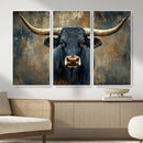 Texas Western Wall Art Canvas Print - Abstract Cow Longhorn by MyGreatCanvas | Canvas Wall Art Prints | Photo Prints & Wall Decor