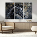 Large Abstract Horse Wall Art Canvas Print | Farmhouse Wall