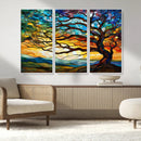 Vibrant Mosaic Tree of Life Wall Art | Stained Glass Style