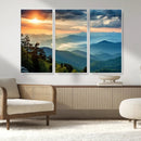 Sunrise Over Mountain Range Wall Art Canvas Print, Farmhouse