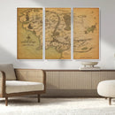 Middle Earth Map Canvas Wall Art – Vintage Fantasy Map by MyGreatCanvas | Canvas Wall Art Prints | Photo Prints & Wall Decor