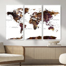 World Map Canvas Print – Detailed Map of the World Wall Art by MyGreatCanvas | Canvas Wall Art Prints | Photo Prints & Wall Decor