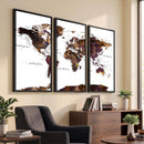 World Map Canvas Print – Detailed Map of the World Wall Art