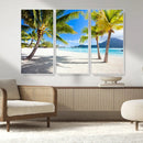Blue Beach and Sea Wall Art Canvas Print by MyGreatCanvas | Canvas Wall Art Prints | Photo Prints & Wall Decor