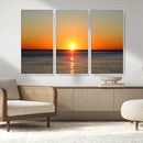 Golden Horizon Sunset Over Ocean Wall Art Canvas Print – by MyGreatCanvas | Canvas Wall Art Prints | Photo Prints & Wall Decor