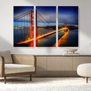 Large Wall Art San Francisco Canvas Print - Wonderful Golden