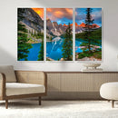 Canadian Rockies Moraine Lake Wall Art Canvas Print, Pine