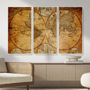 Vintage World Map Canvas Print – Antique Push Pin Travel by MyGreatCanvas | Canvas Wall Art Prints | Photo Prints & Wall Decor