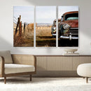 Old Rustic Classic Car Wall Art Canvas Print