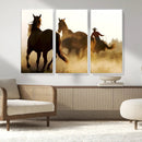 Horses and Cowboys Wall Art Canvas Print by MyGreatCanvas | Canvas Wall Art Prints | Photo Prints & Wall Decor