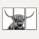 Scottish Highland Cow Cattle Art Print Wall Art Canvas Print