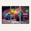 Abstract Graffiti Barbell Canvas Wall Art – Urban Fitness