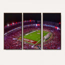 Bryant-Denny Stadium Night Game Triple Canvas Wall Art -