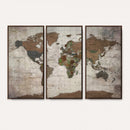 World Map Canvas Print – Framed Detailed Map of the World