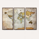Personalized World Map Canvas Print – Colorful Watercolor