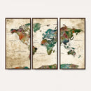 World Map Canvas Print – Framed Detailed Map of the World