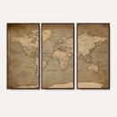 World Map Canvas Print – Framed Travel Map Wall Art for