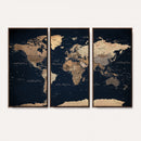 World Map Canvas Print – Detailed Map of the World Wall Art