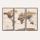 World Map Canvas Print – Framed Detailed Map of the World