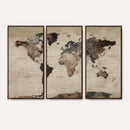 World Map Canvas Print – Detailed Map of the World Adventure