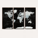 World Map Canvas Print – Framed Push Pin Wall Art, Color