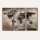 Black and White World Map Canvas Print – Framed Wall Art for