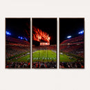 Auburn Stadium Wall Art Canvas Print, College Football Night