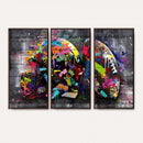 Graffiti American Football Helmet Street Art Wall Art Canvas