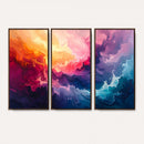 Colorful Abstract Canvas Wall Art Print, Vibrant Popup Color Art Print