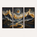 Abstract Mountain Wall Art Canvas Print Modern Landscape Painting Print