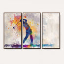Watercolor Golf Swing Wall Art Canvas Print | Vibrant