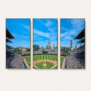 Wrigley Field Chicago Cubs Panoramic Art Multi-Piece Canvas