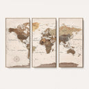 World Map Canvas Print – Framed Detailed Map of the World