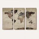 World Map Canvas Print – Detailed Map of the World Adventure